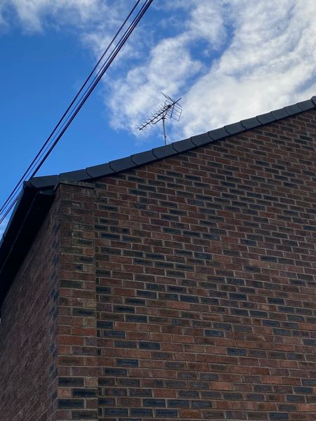 Dry verge units along the gable end of the new roof