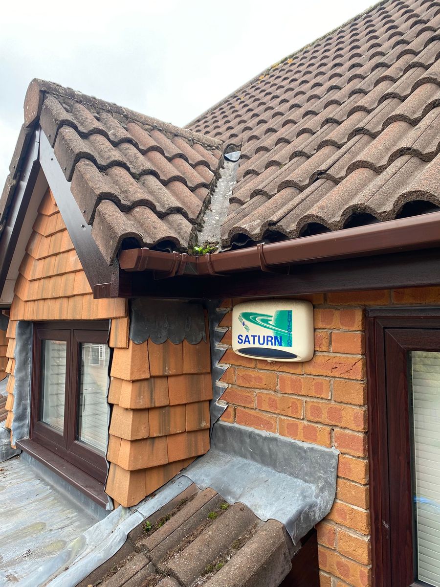 Bay roof and eaves after the new boards went on in Runcorn